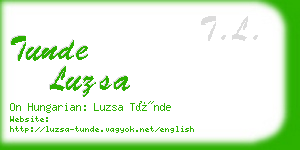 tunde luzsa business card